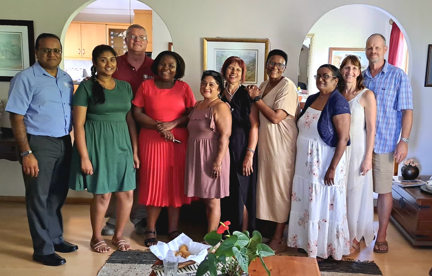 Dries Volschenk visits Ashby Kurian, leader of CEF KZN.